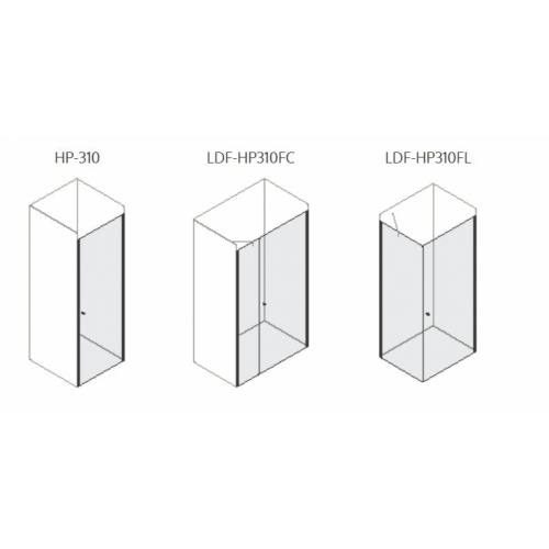 Paroi fixe en alignement pour HADA PLUS LDF-HP310 - Or - Transparent - L43/45cm HADA PLUS HP-310
