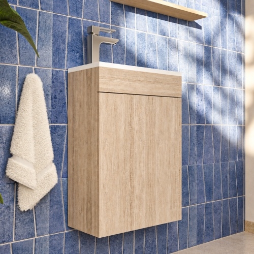 Meuble Lave-mains SMART 2.0 Bois Clair SMART_BOIS CLAIR_GAUCHE