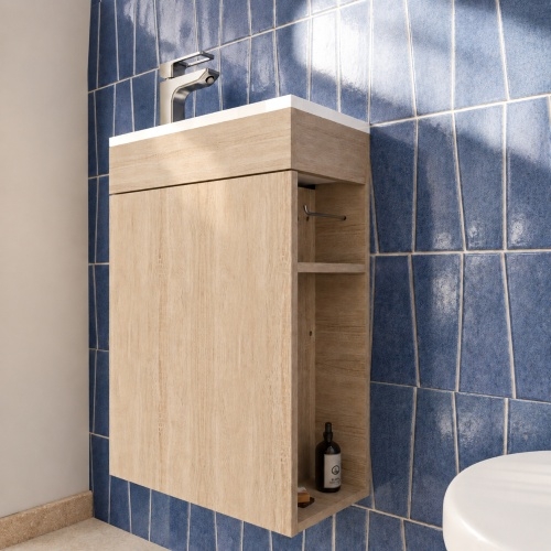 Meuble Lave-mains SMART 2.0 Bois Clair SMART_BOIS CLAIR_PORTES