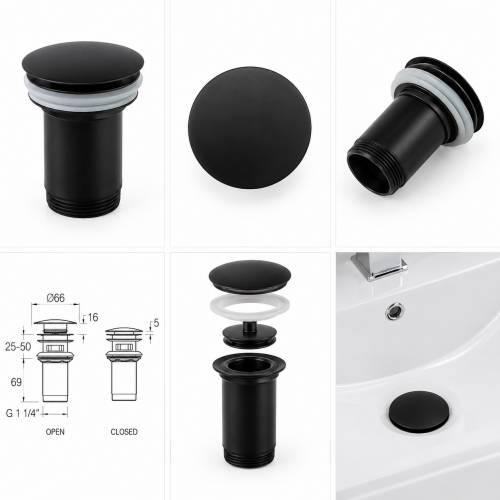 Bonde QUICK CLACK en laiton Noir mat - 1219LNM* 99Z302477_5 Bonde QUICK CLACK en laiton Noir mat - 1219LNM* 99Z302477_5