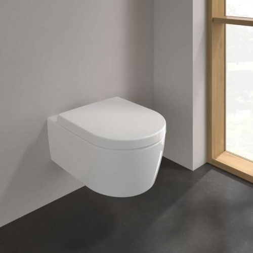 Pack WC Geberit UP320 + Cuvette AVENTO Villeroy & Boch + Plaque Chromé Brillant** 5656HRR1_1