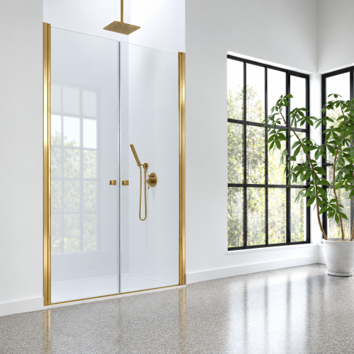 Paroi de douche HADA PLUS 2 portes battantes HP-307 - Or - 70cm