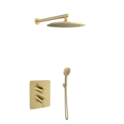 Pack Douche Encastré Thermostatique Blautherm Or Brossé - 948722RM300OC
