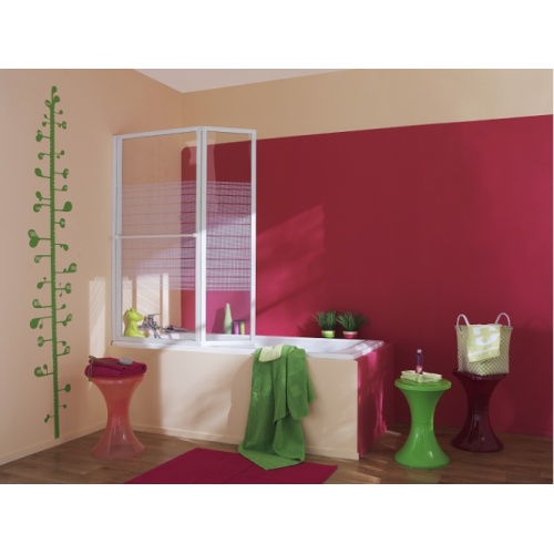 Pare Baignoire 2 panneaux relevable 105x140cm Cherubino