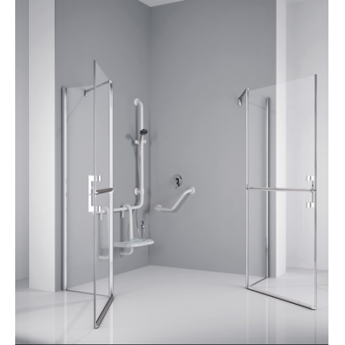 Paroi FREE 1A avec ouverture en 2 parties - Angle 155x155cm Free a 1k ap tutto grigio Paroi FREE 1A avec ouverture en 2 parties - Angle 155x155cm Free a 1k ap tutto grigio