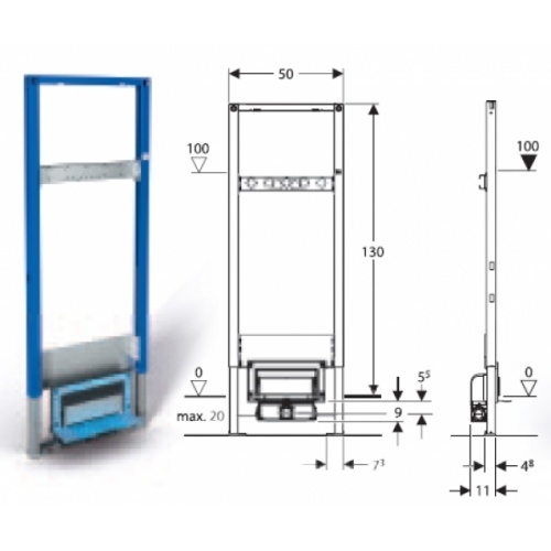 Bâti-support pour douche Duofix apparente Bâti-support pour douche Duofix apparente