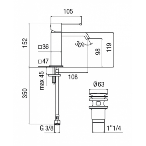 Mitigeur lavabo SOLIDO** Solido nobili cote
