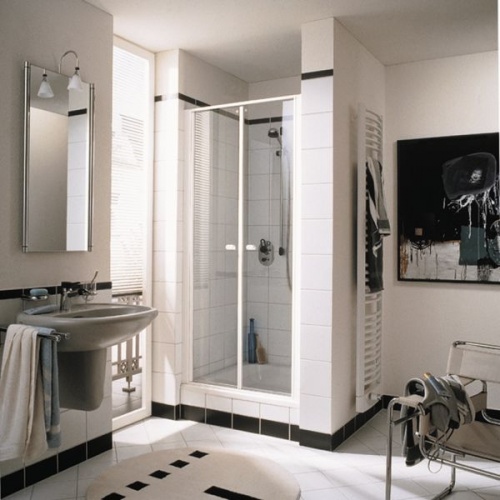 Porte de douche 2 battants en niche 100cm IBIZA 2000