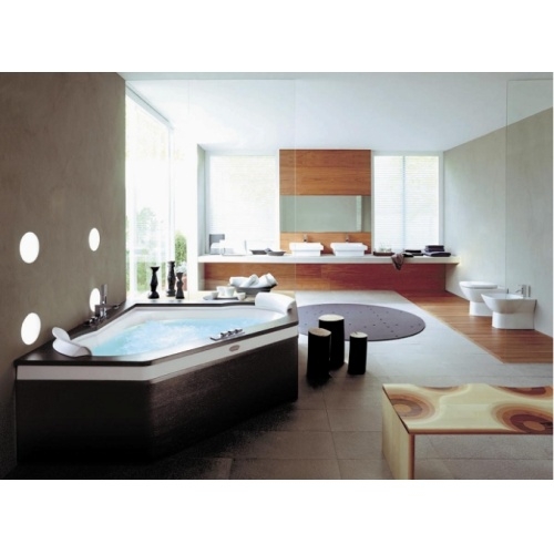 Baignoire d'angle AURA PLUS CORNER 160x160 tablier bois JACUZZI Aurapluscorner bd Baignoire d'angle AURA PLUS CORNER 160x160 tablier bois JACUZZI Aurapluscorner bd