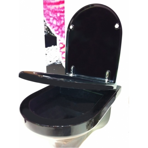 Cuvette suspendue en porcelaine noire REGIPLAST Cuvette noire 3 Cuvette suspendue en porcelaine noire REGIPLAST Cuvette noire 3