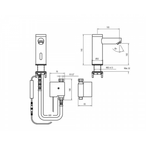Robinet lavabo électronique Soltronic 8102 8102 c