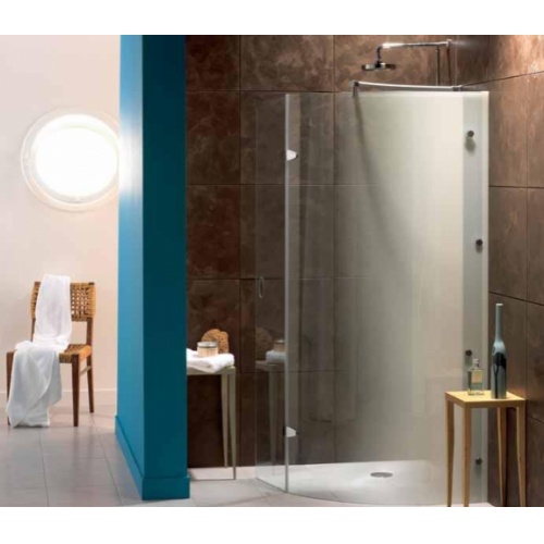 Paroi de douche fixe courbe avec déflecteur Espace Plus modulable JACUZZI Paroi de douche fixe courbe avec déflecteur Espace Plus modulable JACUZZI