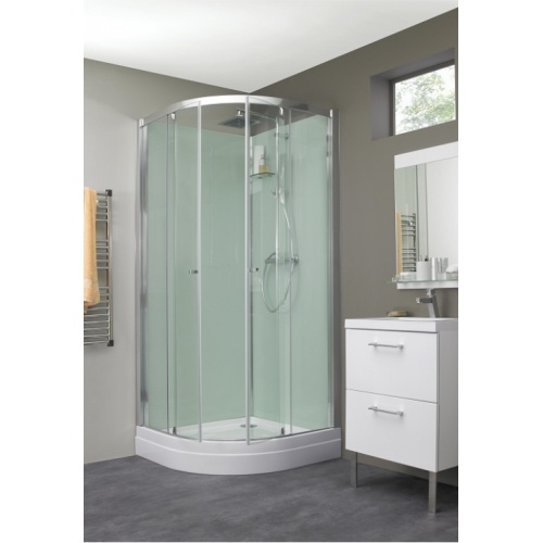 Cabine de douche EDEN 1/4 rond portes pivotantes 84x84 Cabine de douche EDEN 1/4 rond portes pivotantes 84x84