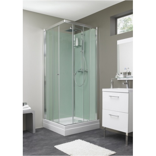 Cabine de douche EDEN Carré portes coulissantes 80x80 