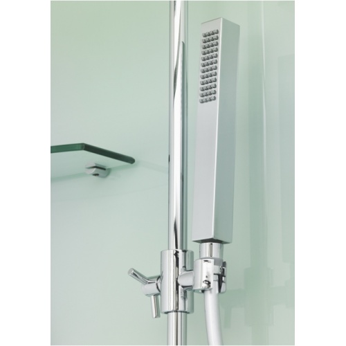 Cabine de douche EDEN Carré portes coulissantes 80x80 Zoom douchette eden