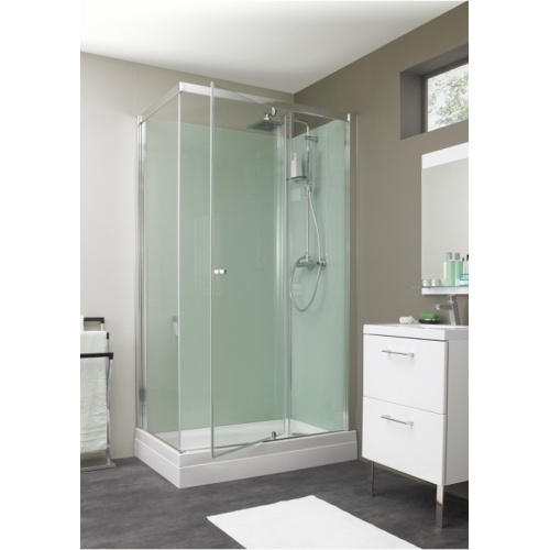 Cabine de douche EDEN Rectangle porte pivotante 100x80 Cabine de douche EDEN Rectangle porte pivotante 100x80