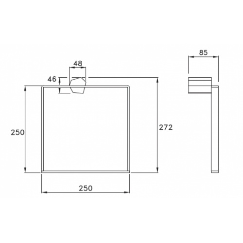 Porte serviette 250mm STELLA 602 25 cote