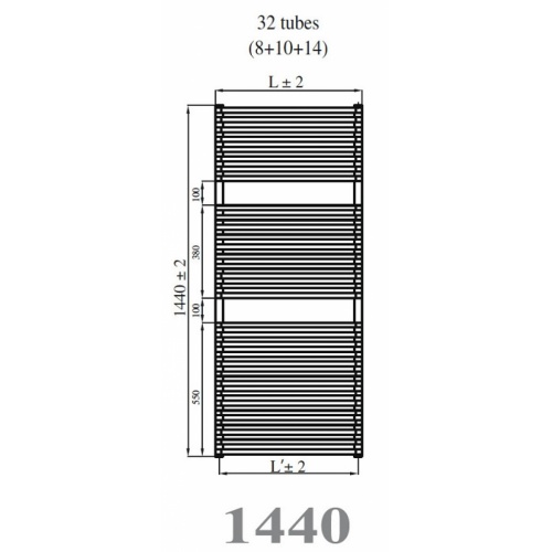 Sèche-serviettes NET Eau chaude 930W blanc 01