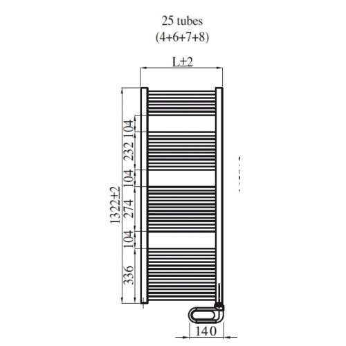 Sèche-serviettes FLECHE EJ Electrique 700 W blanc Fleche 700 cotes Sèche-serviettes FLECHE EJ Electrique 700 W blanc Fleche 700 cotes
