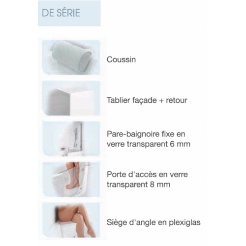 Concept Bain/Douche Kineduo gauche à poser 170x75 KINEDO Serie Concept Bain/Douche Kineduo gauche à poser 170x75 KINEDO Serie