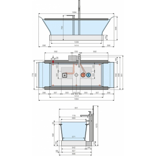Baignoire Cristal 1 200x80 Coloris Noir Copie de dis cristal1 i