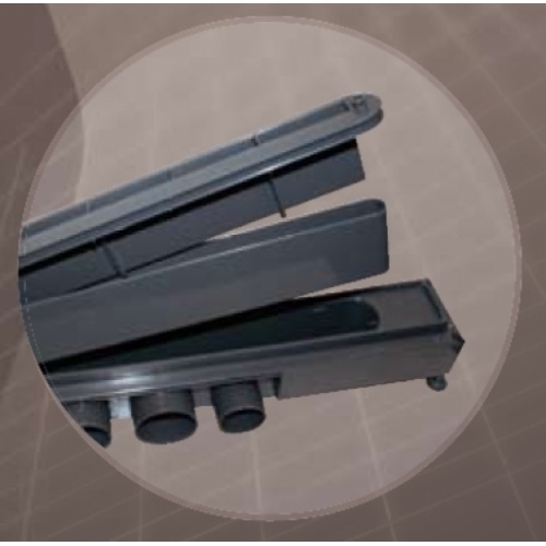 Caniveau de sol à carreler Venisio pour douche à l'italienne 700 mm - 30720839** Caniveau venisio 2 Caniveau de sol à carreler Venisio pour douche à l'italienne 700 mm - 30720839** Caniveau venisio 2