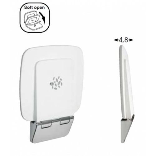 Siège de douche rétractable GEDY Blanc / Chromé 608323 Siège gedy Siège de douche rétractable GEDY Blanc / Chromé 608323 Siège gedy