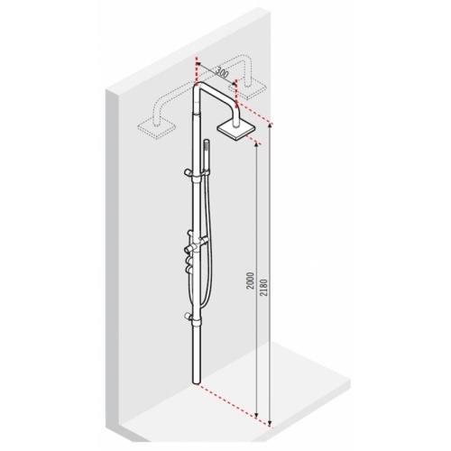 Colonne de douche Design thermotatique Feel 1 Novellini Elysium Feel 1 cote Colonne de douche Design thermotatique Feel 1 Novellini Elysium Feel 1 cote