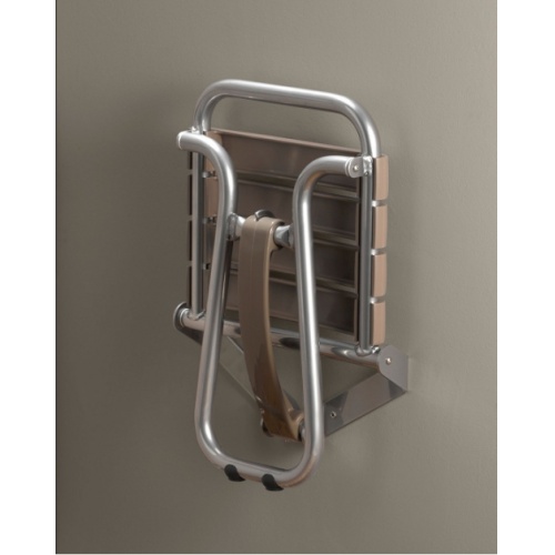 Siège de douche escamotable Taupe et Gris Chrome 047629 2 Siège de douche escamotable Taupe et Gris Chrome 047629 2