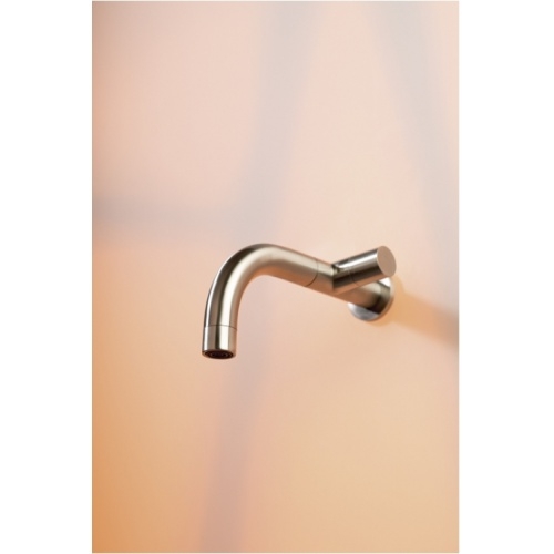 Robinet lavabo mural eau chaude ou froide Inox KNICK *
