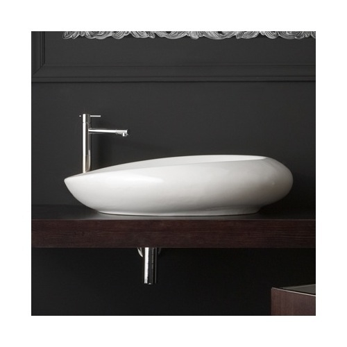 Vasque à poser Moai 71 blanche Scarabeo 8601 Moai 8601 Vasque à poser Moai 71 blanche Scarabeo 8601 Moai 8601