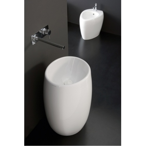 Lavabo sur colonne Moai blanche Scarabeo 8603 Moai 8603 Lavabo sur colonne Moai blanche Scarabeo 8603 Moai 8603