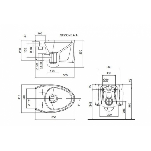 Cuvette suspendue MOAÏ avec abattant frein de chute 19000