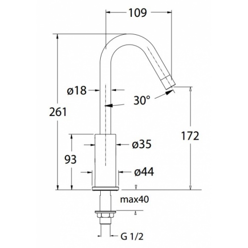 Robinet lave-mains PIQUE PI23051 B2 Robinet lave-mains PIQUE PI23051 B2