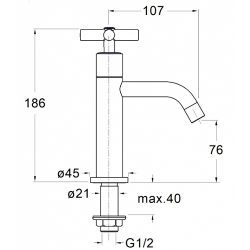 Robinet lave-mains EXECUTIVE - EV14051 EV14051 Schéma Robinet lave-mains EXECUTIVE - EV14051 EV14051 Schéma