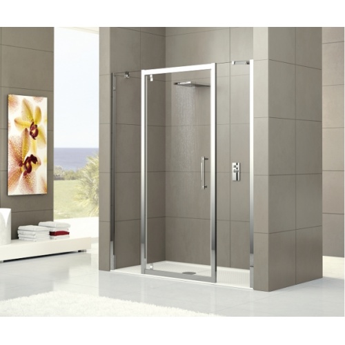 Porte de douche ROSE ROSSE G+2F 145cm Transparent Silver Porte de douche ROSE ROSSE G+2F 145cm Transparent Silver