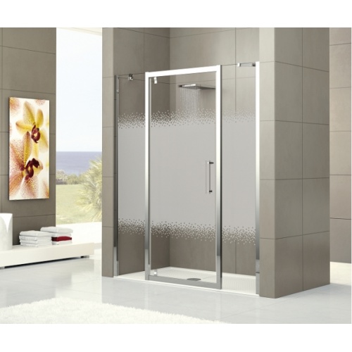 Porte de douche ROSE ROSSE G+2F 160cm Sérigraphie Silver Porte de douche ROSE ROSSE G+2F 160cm Sérigraphie Silver