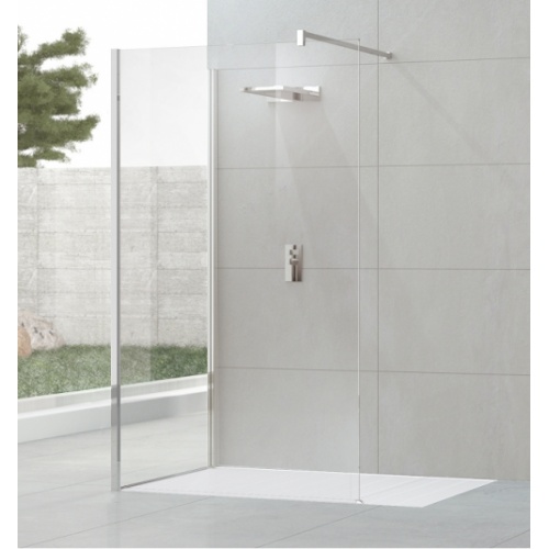 Paroi d'angle KUADRA H8 140x100 Transparent Chromé Paroi d'angle KUADRA H8 140x100 Transparent Chromé