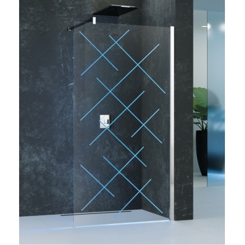 Paroi de douche fixe KUADRA H LED 90cm version droite Paroi de douche fixe KUADRA H LED 90cm version droite