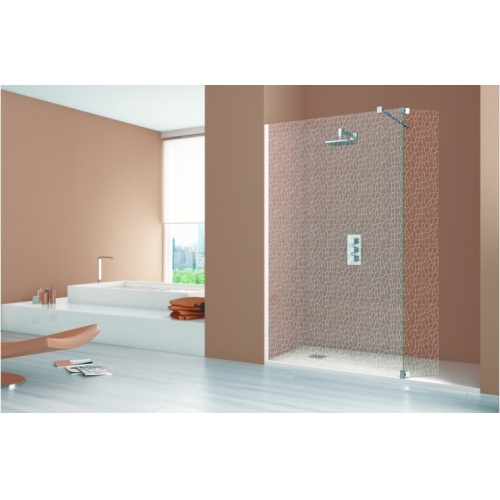 Paroi fixe + volet pivotant 80 + 30 cm Italo Bella Sérigraphié Craquelé Italo bella terra spaccata