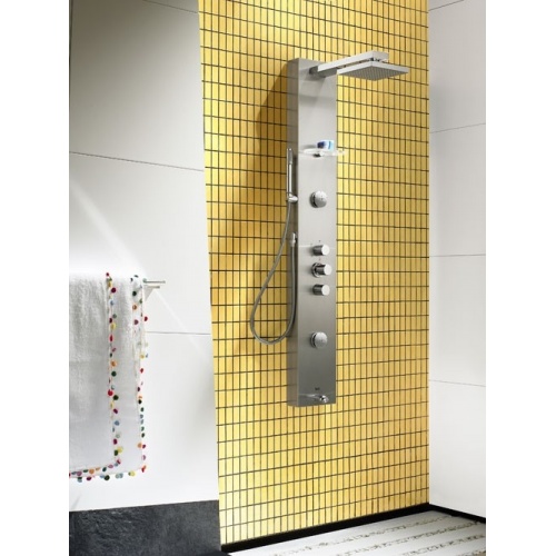 Colonne de douche thermostatique avec hydromassage en acier Neos 2 Colonne neos 2 roca amb c Colonne de douche thermostatique avec hydromassage en acier Neos 2 Colonne neos 2 roca amb c