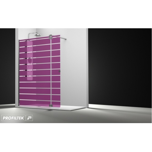 Paroi fixe + volet impression IMAGIK Violette 70+35cm Gauche Belus imprim pink gauche