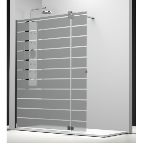 Paroi fixe + volet impression IMAGIK Grise 110+35cm Gauche Paroi fixe + volet impression IMAGIK Grise 110+35cm Gauche