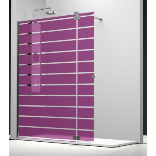 Paroi fixe + volet impression IMAGIK Violette 70+35cm Gauche