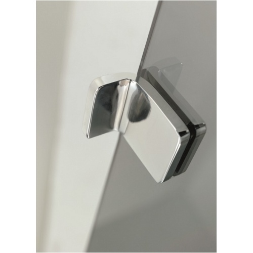 Paroi fixe + volet verre fumé sablé Caractères 60+35cm Droite Bs tirador 1