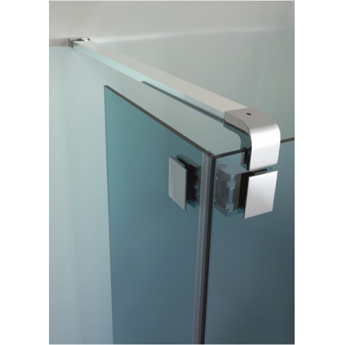 Paroi fixe + volet verre fumé sablé Caractères 60+35cm Droite Bs230 detalle 1