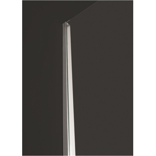 Paroi fixe + volet verre fumé sablé Caractères 60+35cm Droite Perfil belus vs 200 cromo
