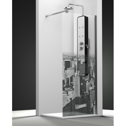 Paroi de douche fixe ONE impression Manhattan 30cm droite