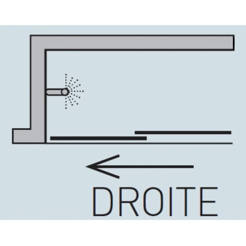 Paroi fixe + coulissant VITA VA-250 100 cm Droite Ouverture droite Paroi fixe + coulissant VITA VA-250 100 cm Droite Ouverture droite