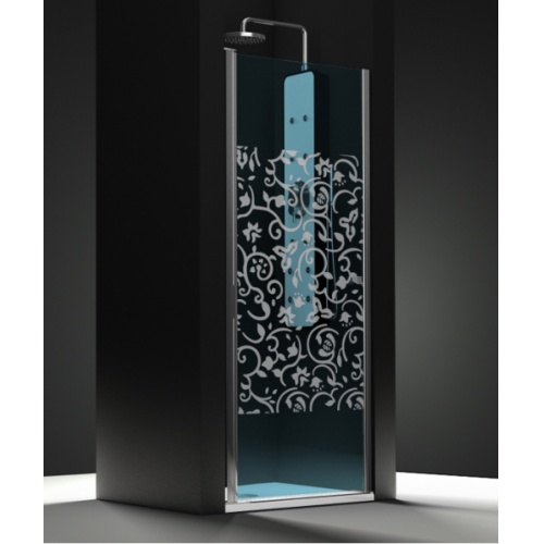 Porte de douche pivotante verre Bleu sablé Baroque 70cm gauche Ac 210 bleu baroque gauche noir zoom Porte de douche pivotante verre Bleu sablé Baroque 70cm gauche Ac 210 bleu baroque gauche noir zoom